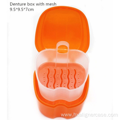 Dental Rising Basket Cleaning Bath Plastic Denture box